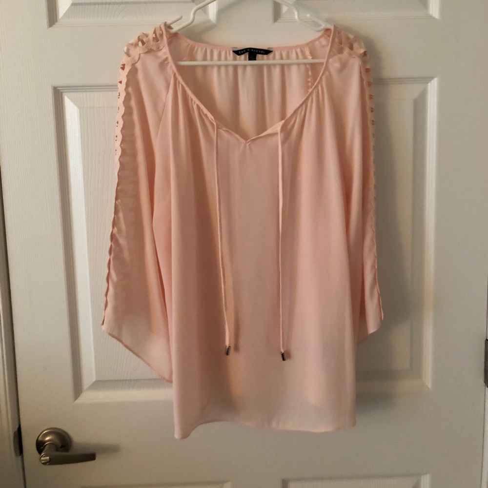 Peach work blouse
